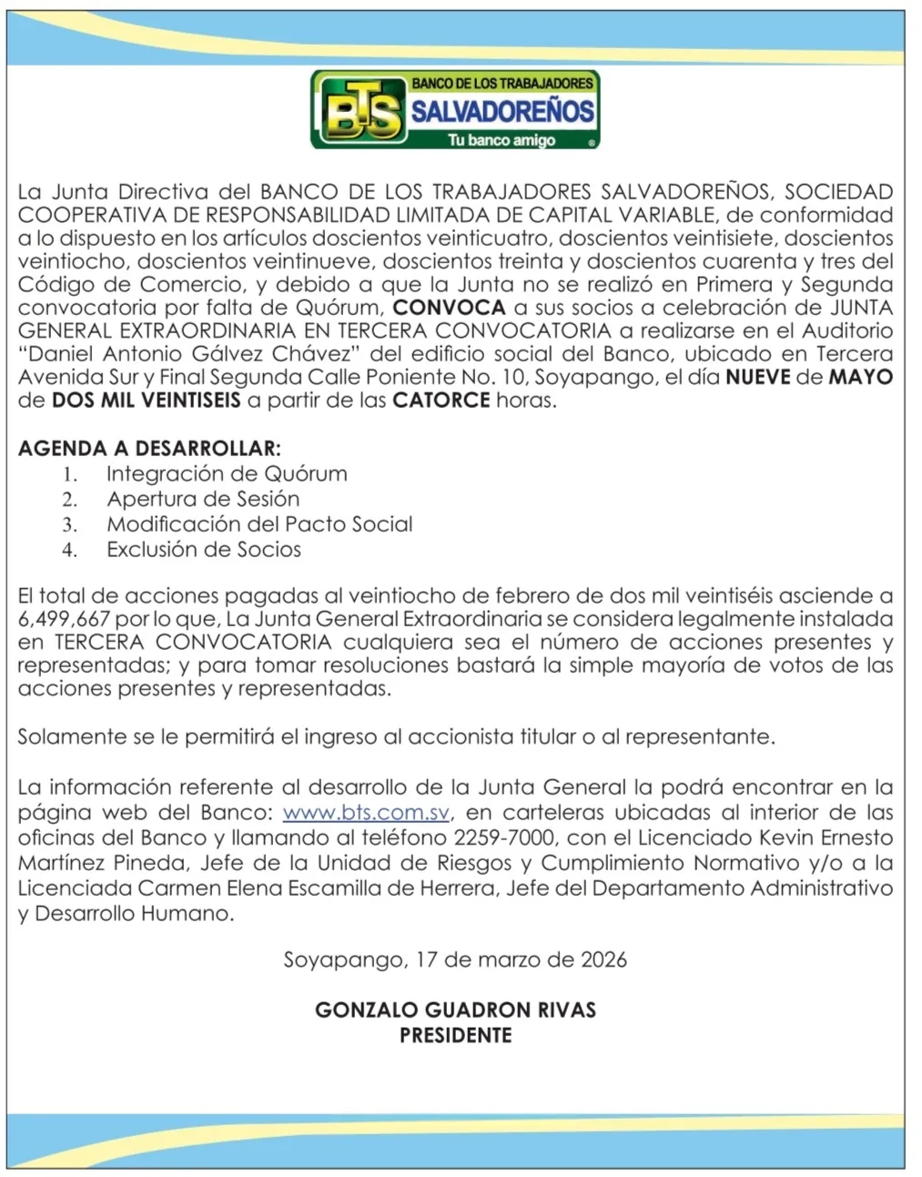comunicado